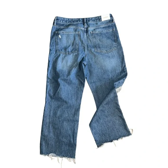 Medium Wash Ripped 90s Ankle Boot Jeans | Sz 10 Regular - Picture 5 of 7